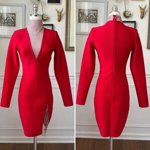 NWT Fashion Nova Beginning To Wonder Bandage Mini Dress Red $75 S